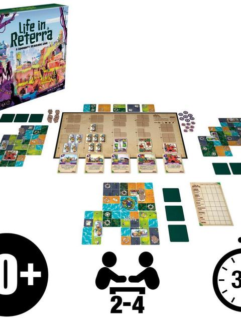 Life in Reterra Board Game, Tile Laying Strategy Games for Adults and Kids Ages 10+