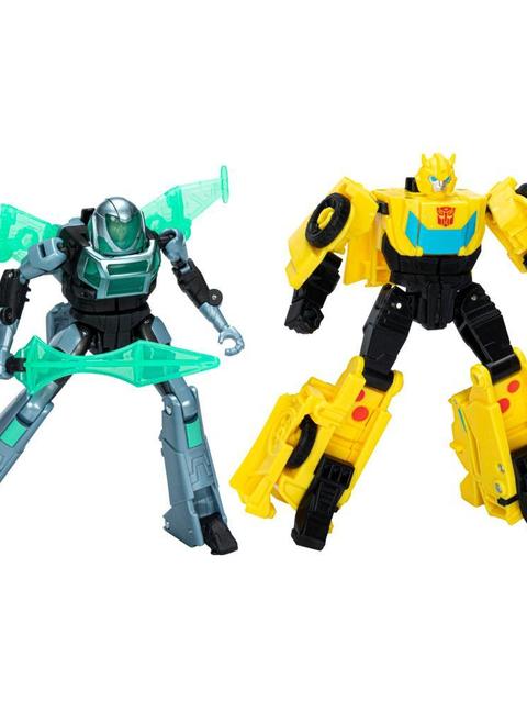 Transformers Toys EarthSpark Cyber-Combiner Bumblebee and Mo Malto Action Figures