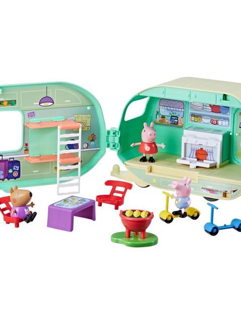 Peppa Pig Toys Peppa's Caravan Playset with 3 Figures, Preschool Toys for Ages 3+