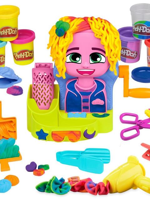 Play-Doh Hair Stylin' Salon Playset, Pretend Play Toy Set for Kids Ages 3+