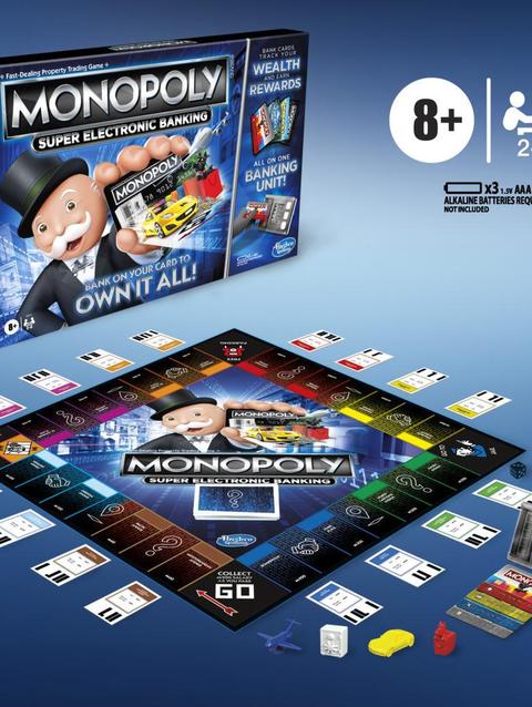 Monopoly Super Electronic Banking Board Game For Kids Ages 8 and Up