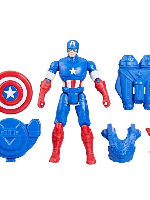 Marvel Avengers Epic Hero Series Battle Gear 4" Captain America Action Figure for Kids 4+