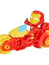 Marvel Spidey and His Amazing Friends, Iron Man Action Figure & Toy Motorcycle Playset