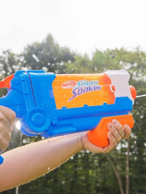 Nerf Super Soaker Flip Fill Water Blaster, Fast Fill, 30 Fluid Ounce Tank, Water Toys