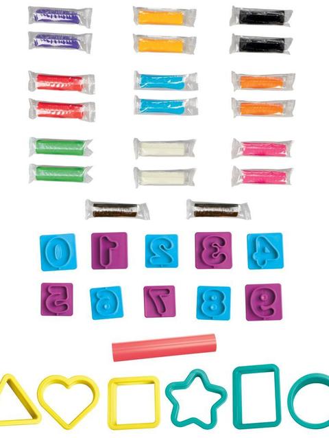 Play-Doh Numbers and Shapes Playset with 17 Tools, Kids Arts and Crafts Toys, 3+