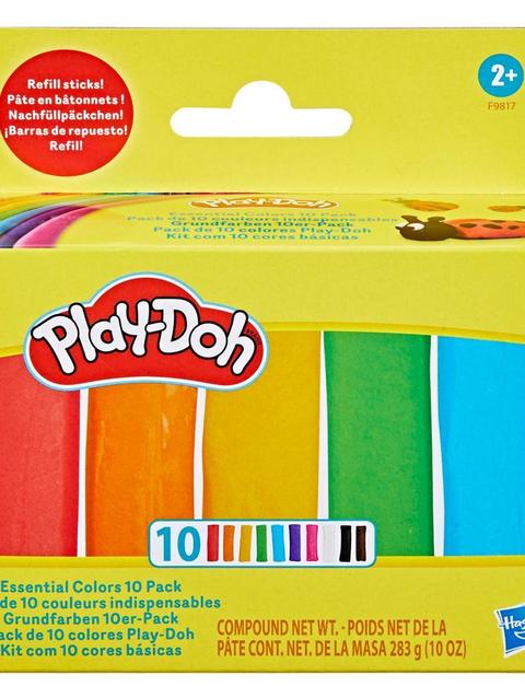 Play-Doh Essential Colors 10 Pack of Refill Sticks, Kids Arts and Crafts Toys, 2+