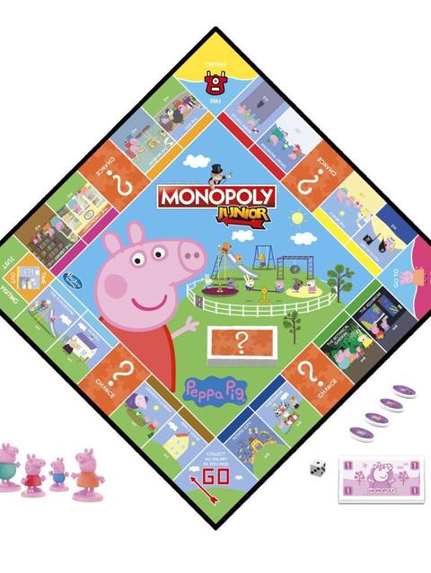 Monopoly Junior: Peppa Pig Edition Board Game for 2-4 Players, For Kids Ages 5 and Up