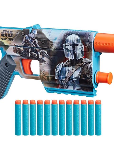 Nerf Star Wars The Mandalorian Dart Blaster, 12 Nerf Elite Darts, Gifts for 8 Year Old Boys & Girls & Up