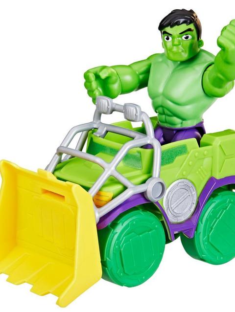 Marvel Spidey and His Amazing Friends Hulk Smash Truck Set, Action Figure, Vehicle, and Accessory