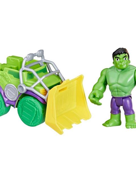 Marvel Spidey and His Amazing Friends Hulk Smash Truck Set, Action Figure, Vehicle, and Accessory