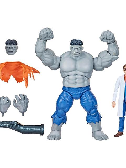 Hasbro Marvel Legends Series Gray Hulk and Dr. Bruce Banner, 6 Inch Action Figures