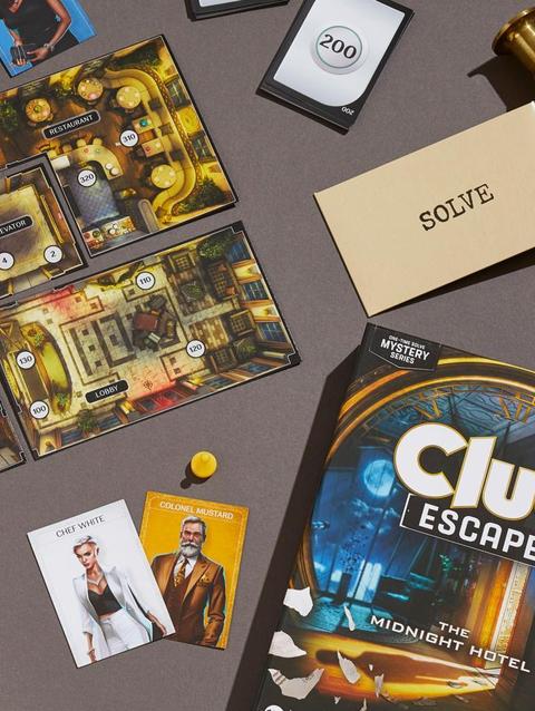 Clue Escape: The Midnight Hotel Board Game, 1-Time Solve Escape Room Games, Mystery Games, Ages 10+