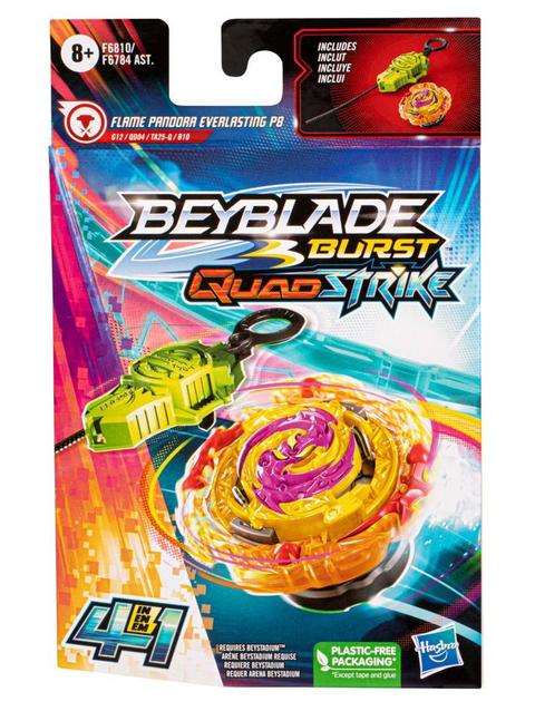 Beyblade Burst QuadStrike Flame Pandora Everlasting P8 Starter Pack, Spin Top and Launcher