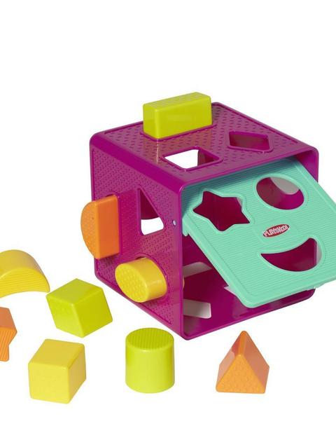 Playskool Form Fitter Shape Sorter Matching Activity Cube Toy for Toddlers and Kids, 9 Shapes (Amazon Exclusive)