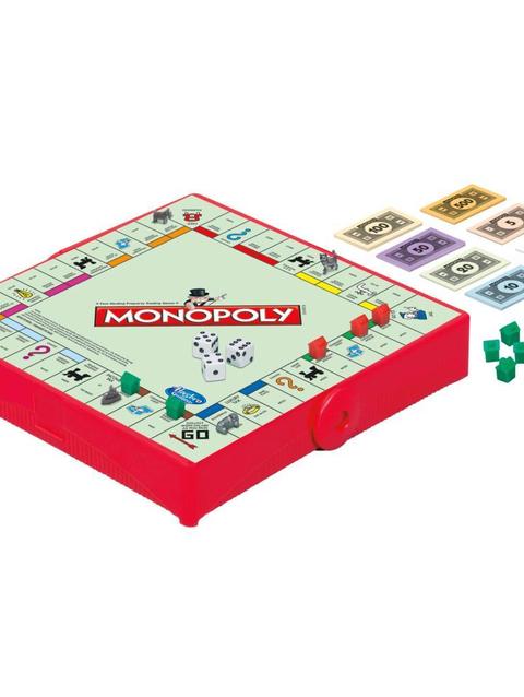 Monopoly Grab and Go Game for Ages 8 and Up, Travel Game for 2-4 Players