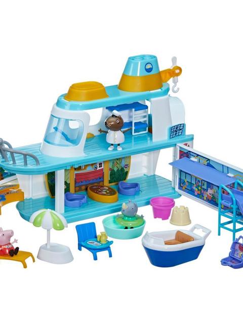 Peppa Pig’s Cruise Ship, Peppa Pig Playset with 17 Pieces, Preschool Toys, Ages 3+