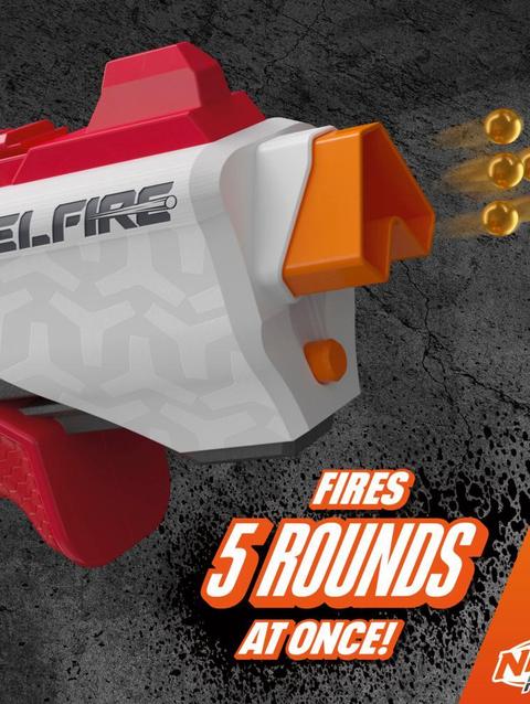 Nerf Pro Gelfire Raid Blaster, Fire 5 Rounds At Once, 10,000 Gelfire Rounds, 800 Round Hopper, Eyewear