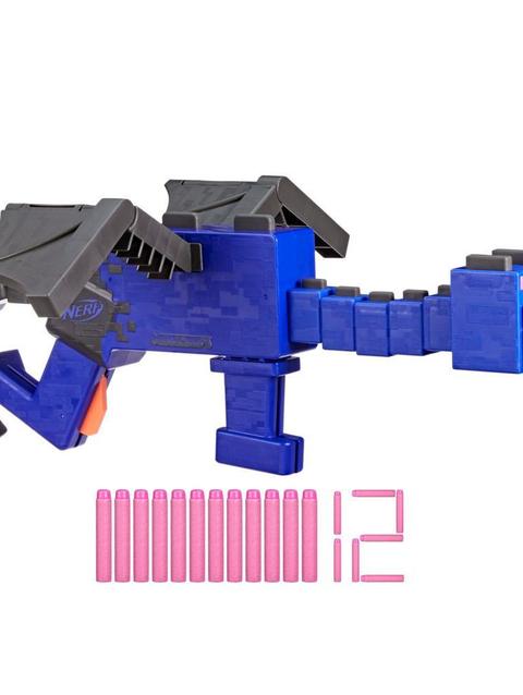 Nerf Minecraft Ender Dragon Blaster and 12 Nerf Elite Foam Darts