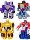 Transformers Toys Heroes vs Villains 4-Pack, Preschool Robot Toys for Kids Ages 3 and Up