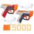 Nerf Pro Gelfire Dual Wield Pack, 2 Blasters, 5000 Gelfire Rounds, 2x 100 Round Integrated Hoppers, 2 Eyewear