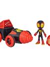 Marvel Spidey and His Amazing Friends Web-Spinners Miles with Drill Spinner Toy Car