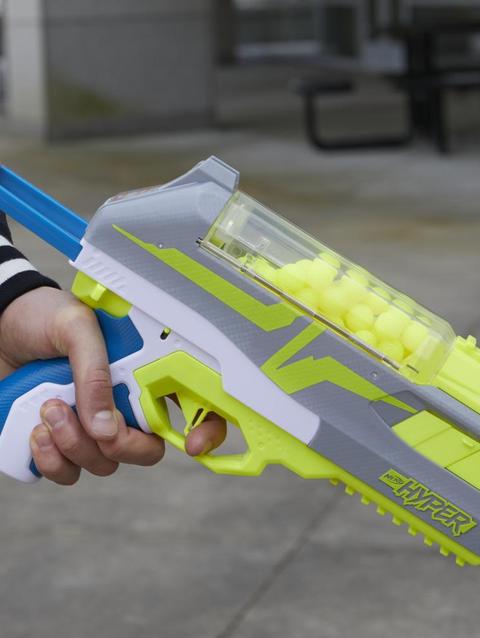 Nerf Hyper Impulse-40 Blaster, 30 Nerf Hyper Rounds, Spring-Open Hopper, Up To 110 FPS Velocity, Eyewear Included