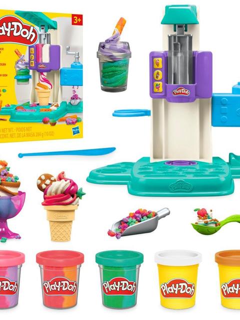 Play-Doh Rainbow Swirl Ice Cream Playset, Arts and Crafts Toys for Ages 3+