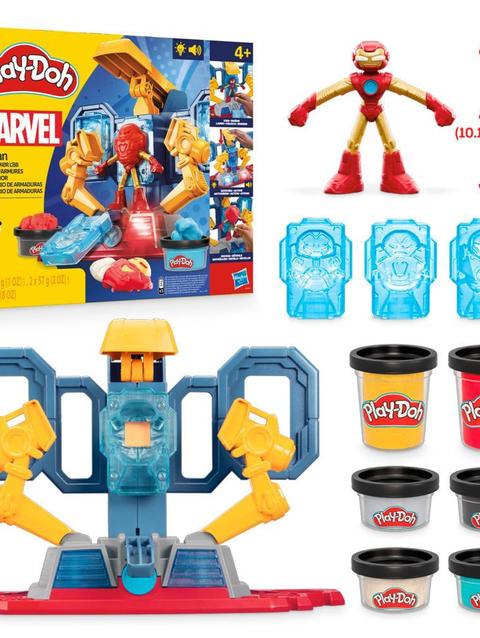 Play-Doh Marvel Iron Man Armor Maker Lab Playset with Iron Man Action Figure, Ages 4+