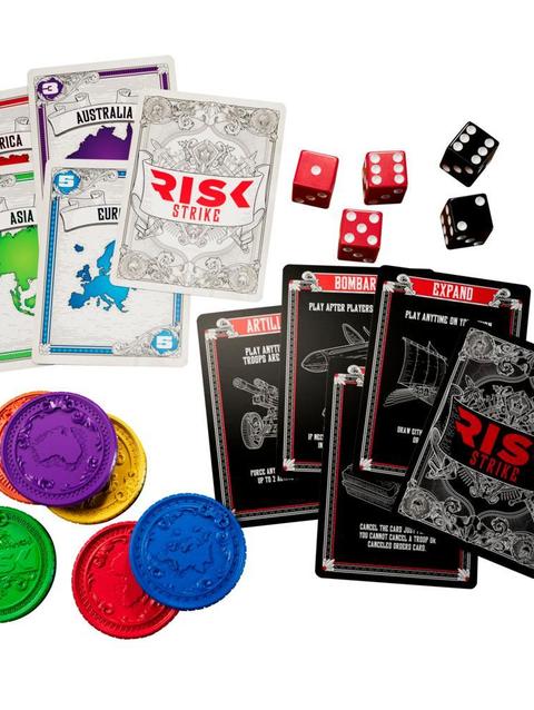 Risk Strike Cards and Dice Game, Quick-Playing Strategy Card Game, Ages 10+, Family Games