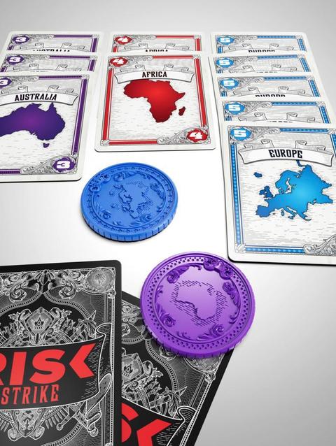 Risk Strike Cards and Dice Game, Quick-Playing Strategy Card Game, Ages 10+, Family Games