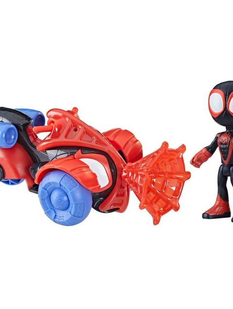 Marvel Spidey and His Amazing Friends Miles Morales: Spider-Man Set, Action Figure, Vehicle, and Accessory