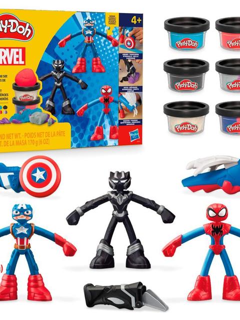 Play-Doh Marvel Hero Adventure Playset with 3 Marvel Action Figures and Accessories, 4+