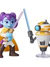 Star Wars Pop-Up Lightsaber Duel, Lys Solay & Training Droid Figures, Preschool Toys (4")