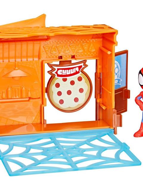 Marvel Spidey and His Amazing Friends City Blocks Spidey Pizza Parlor Kids Playset