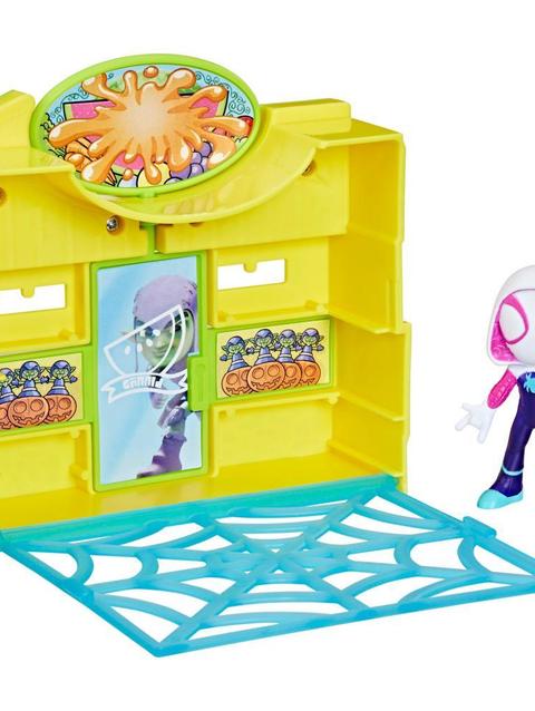 Marvel Spidey and His Amazing Friends City Blocks Ghost Spider Supermarket, Kids Playset