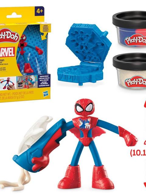 Play-Doh Marvel Spider-Man Thwip Squisher Action Figure Super Hero Toy for Kids 4+