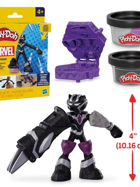 Play-Doh Marvel Black Panther Cutting Claws Action Figure Super Hero Toy for Kids 4+