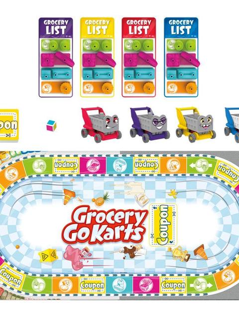 Grocery Go Karts Board Game for Preschoolers and Kids Ages 4 and Up, Preschool Games