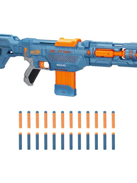 Nerf Elite 2.0 Echo CS-10 Blaster, 24 Nerf Darts, 10-Dart Clip, Removable Stock and Barrel Extension, 4 Tactical Rails