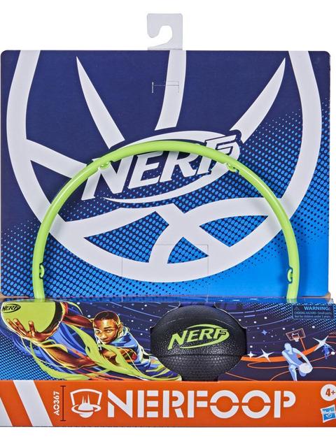 Nerf Nerfoop – The Classic Mini Foam Basketball and Hoop -- Hooks On Doors -- Indoor and Outdoor Play