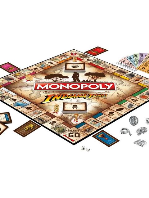 Monopoly Indiana Jones Game, Board Game for 2-6 Players, For Kids Ages 8 and up